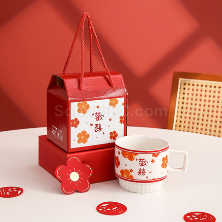 Customization Happy Towel and Coffee Cup Set Promotional Products