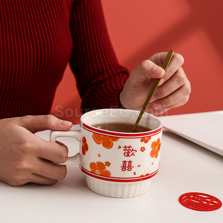 Customization Happy Towel and Coffee Cup Set Promotional Products