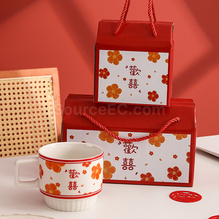 Customization Happy Towel and Coffee Cup Set Promotional Products