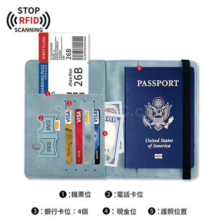 Customization Pu RFID Passport Case Promotional Products