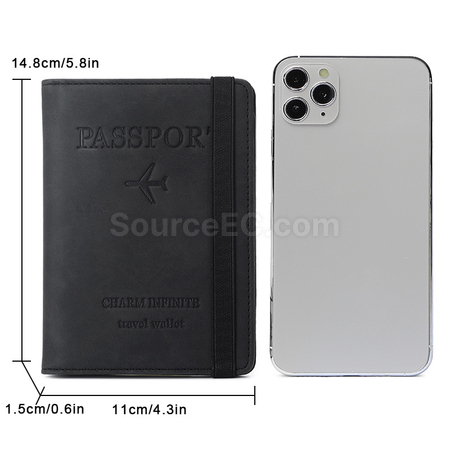 Customization Pu RFID Passport Case Promotional Products
