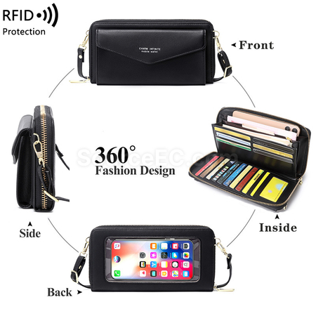Customization PU Wallet With Touch Phone Bag Promotional Products