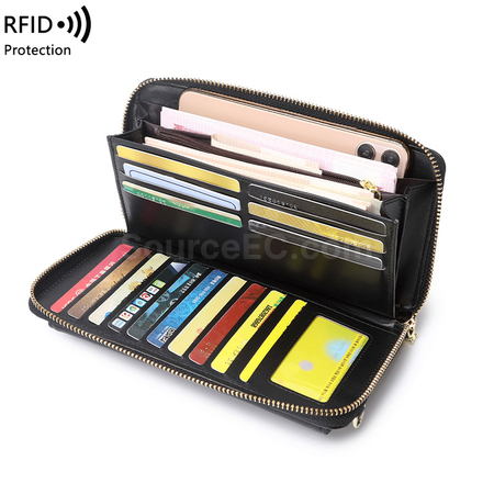Customization PU Wallet With Touch Phone Bag Promotional Products