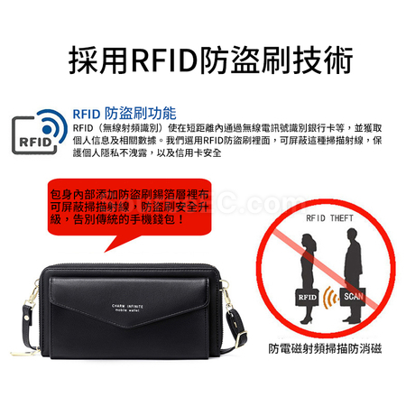 Customization PU Wallet With Touch Phone Bag Promotional Products