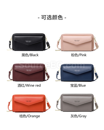 Customization PU Wallet With Touch Phone Bag Promotional Products