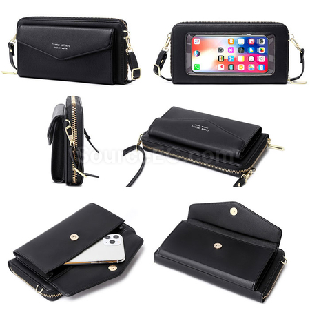 Customization PU Wallet With Touch Phone Bag Promotional Products
