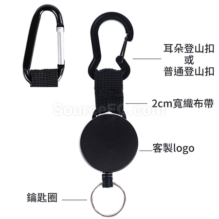 Customization Retractable Carabiner I.D. Badge Promotional Products