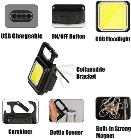Customization Pocket Keychain LED Flashlight Promotional Products