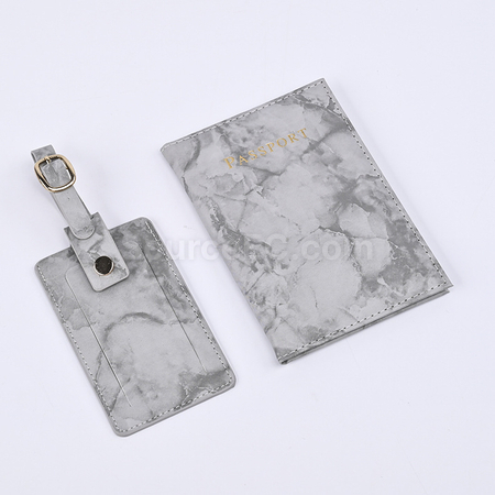 Customization PU Luggage Tag and Passport Case Gift Set Promotional Products