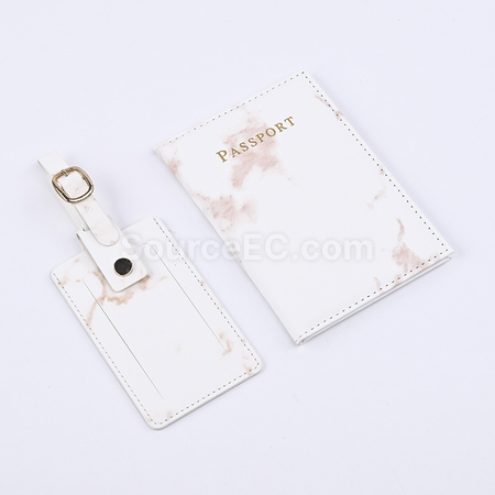 Customization PU Luggage Tag and Passport Case Gift Set Promotional Products