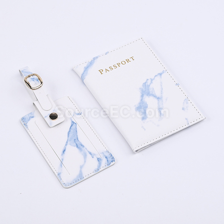 Customization PU Luggage Tag and Passport Case Gift Set Promotional Products