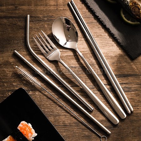 Customization Stainless Steel Tableware with Bag Promotional Products