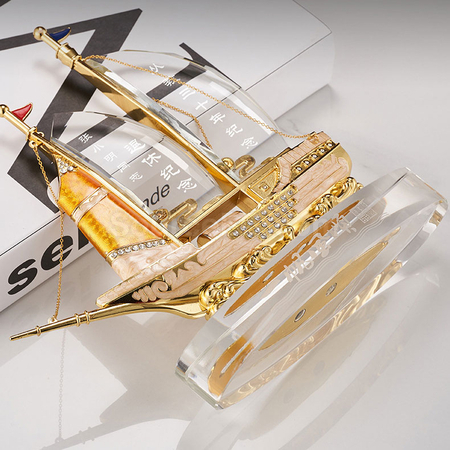Customization Sailboat Crystal Trophy Promotional Products