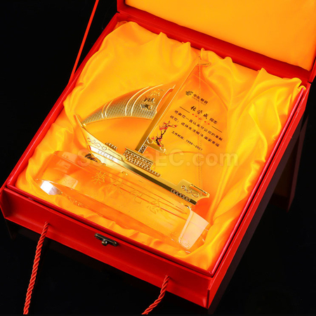 Customization Sailboat Crystal Trophy Promotional Products