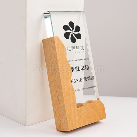 Customization Wooden Crystal Trophy Promotional Products
