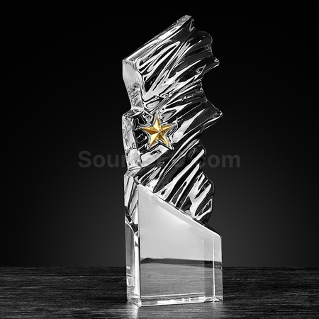 Customization Water Wave Crystal Trophy Promotional Products