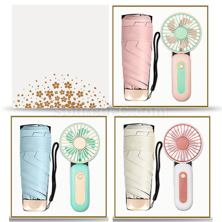 Customization Umbrella And Fan Gift Set Promotional Products