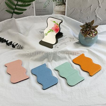 Customization Stainless Steel Mirror with PU Cover Promotional Products