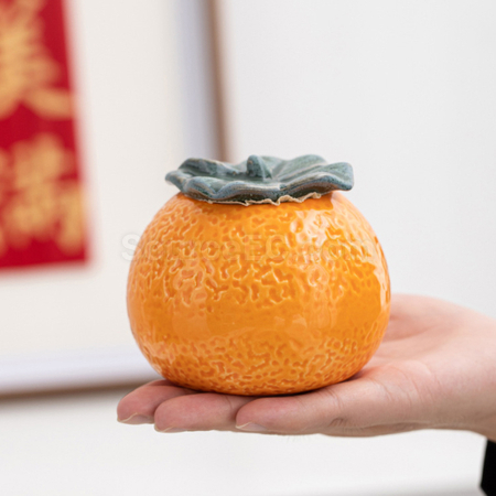 Customization Orange Ceramic Jar Promotional Products