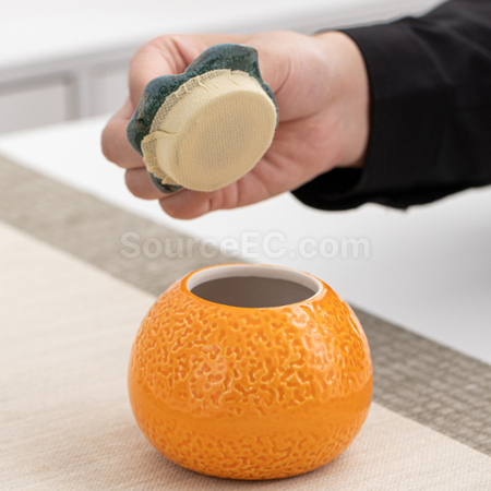 Customization Orange Ceramic Jar Promotional Products