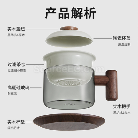 Customization Tea Making Glass Cup Promotional Products