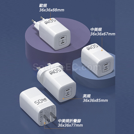 Customization Double Type-C Travel Adapter Promotional Products