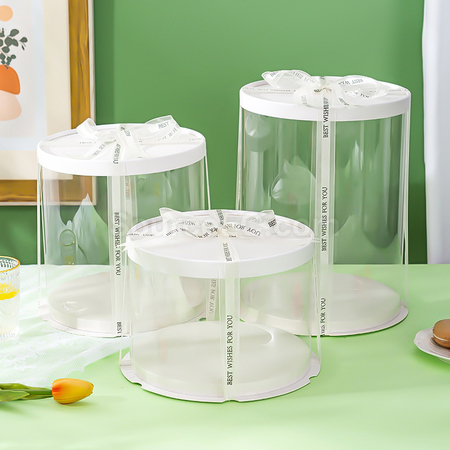Customization Fully transparent cake packaging box Promotional Products