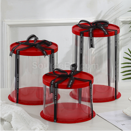 Customization Fully transparent cake packaging box Promotional Products