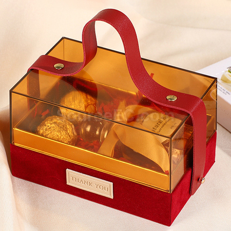 Customization Transparent Acrylic Portable Gift Box Promotional Products