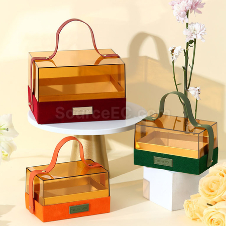 Customization Transparent Acrylic Portable Gift Box Promotional Products
