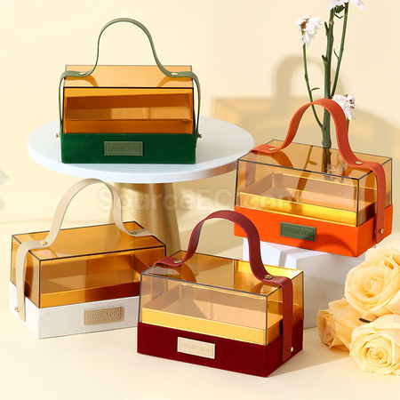 Customization Transparent Acrylic Portable Gift Box Promotional Products