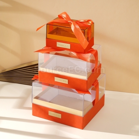 Customization Tie-Bow Acrylic Portable Gift Box Promotional Products
