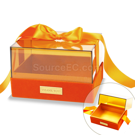 Customization Tie-Bow Acrylic Portable Gift Box Promotional Products