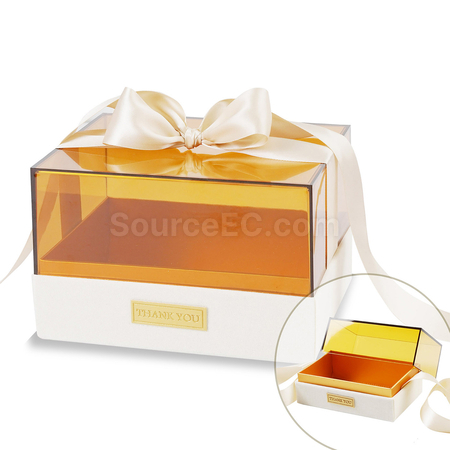 Customization Tie-Bow Acrylic Portable Gift Box Promotional Products