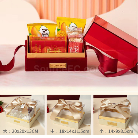 Customization Tie-Bow Acrylic Portable Gift Box Promotional Products