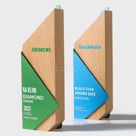 Customization Wooden Metal Trophy Promotional Products