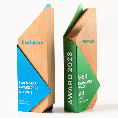 Customization Wooden Metal Trophy Promotional Products