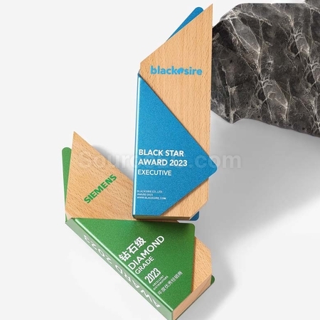 Customization Wooden Metal Trophy Promotional Products