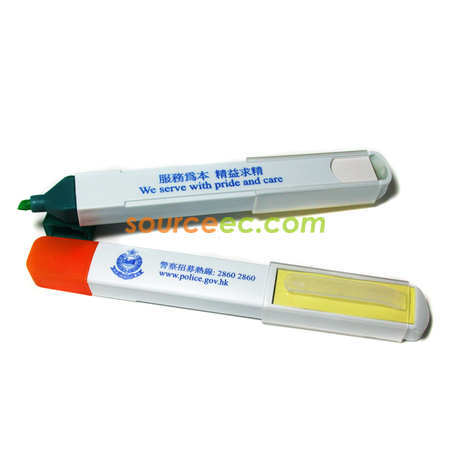 Customization Highlighter Pen With Memo Pad Promotional Products
