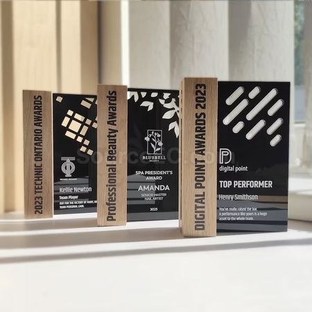 Customization Wooden Acrylic Trophy Promotional Products