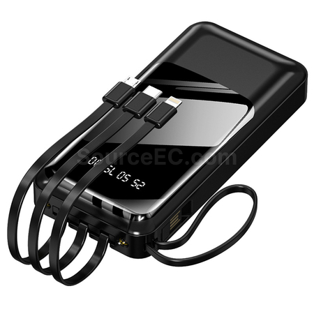 Customization Comes with 4-wire Power Bank Promotional Products