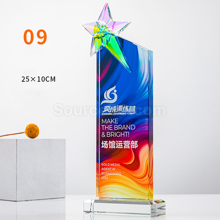 Customization Gradient Crystal Trophy Promotional Products