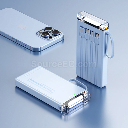 Customization Comes with 4-wire Power Bank Promotional Products