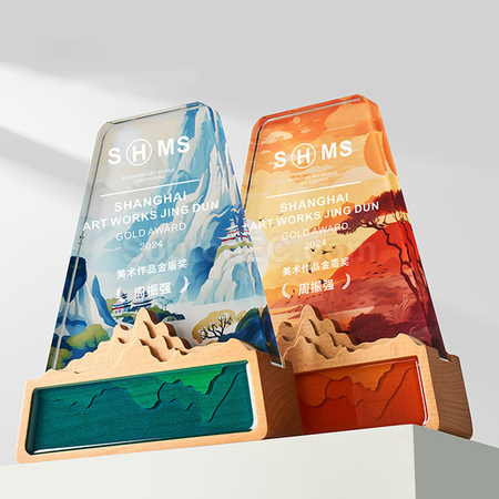 Customization Wooden Crystal Trophy Promotional Products