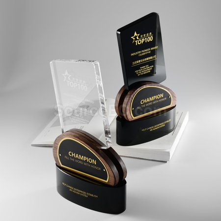 Customization Wooden Crystal Trophy Promotional Products