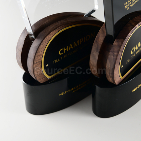 Customization Wooden Crystal Trophy Promotional Products