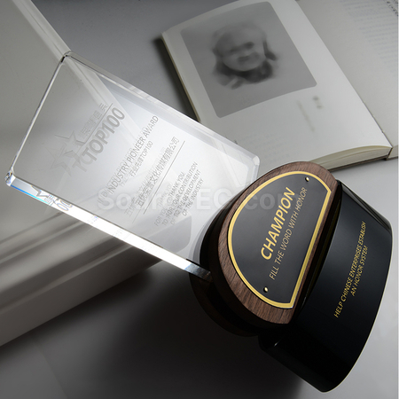 Customization Wooden Crystal Trophy Promotional Products