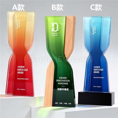 Customization Wood Crystal Trophy Promotional Products