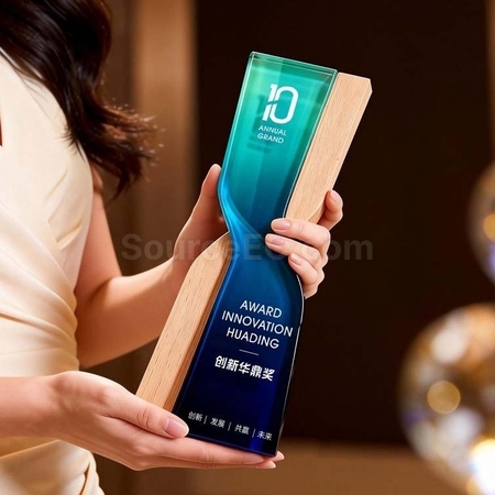 Customization Wood Crystal Trophy Promotional Products