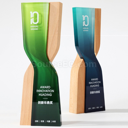 Customization Wood Crystal Trophy Promotional Products